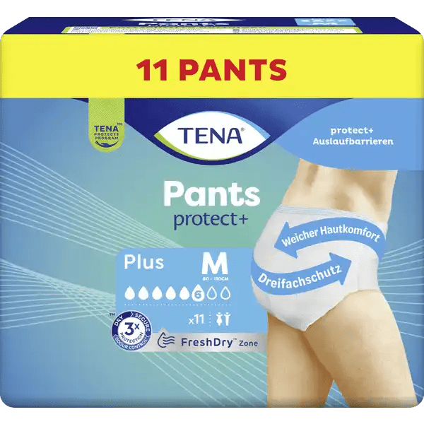 TENA Pants Protect Plus, saugstarke Inkontinenzhose in blauer Verpackung mit 11 Stück