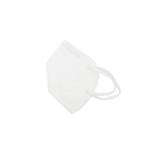 Die Altruan MOONLEX FFP2 Maske, 5-lagig, CE2890, liegt gefaltet mit zwei elastischen Ohrschlaufen auf weißem Untergrund und zeigt ihre konturierte Form sowie das Zertifizierungsmerkmal; jede Maske ist einzeln foliert.