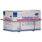 A Novocal mouthguard box holder made of stainless steel (for attachment to the Euro rail, 1 piece/pack) holds a rectangular box labeled "Foliodress mask", which contains disposable face masks. Brand: Novocal.