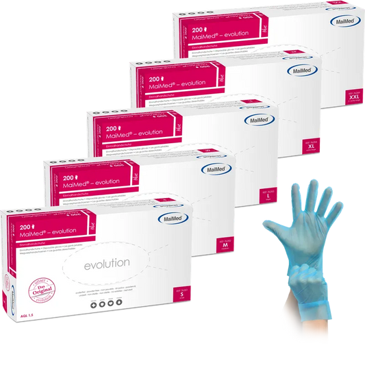 MaiMed-evolution, blue, non-sterile, powder-free Latex-free disposable glove, 200 pieces/box