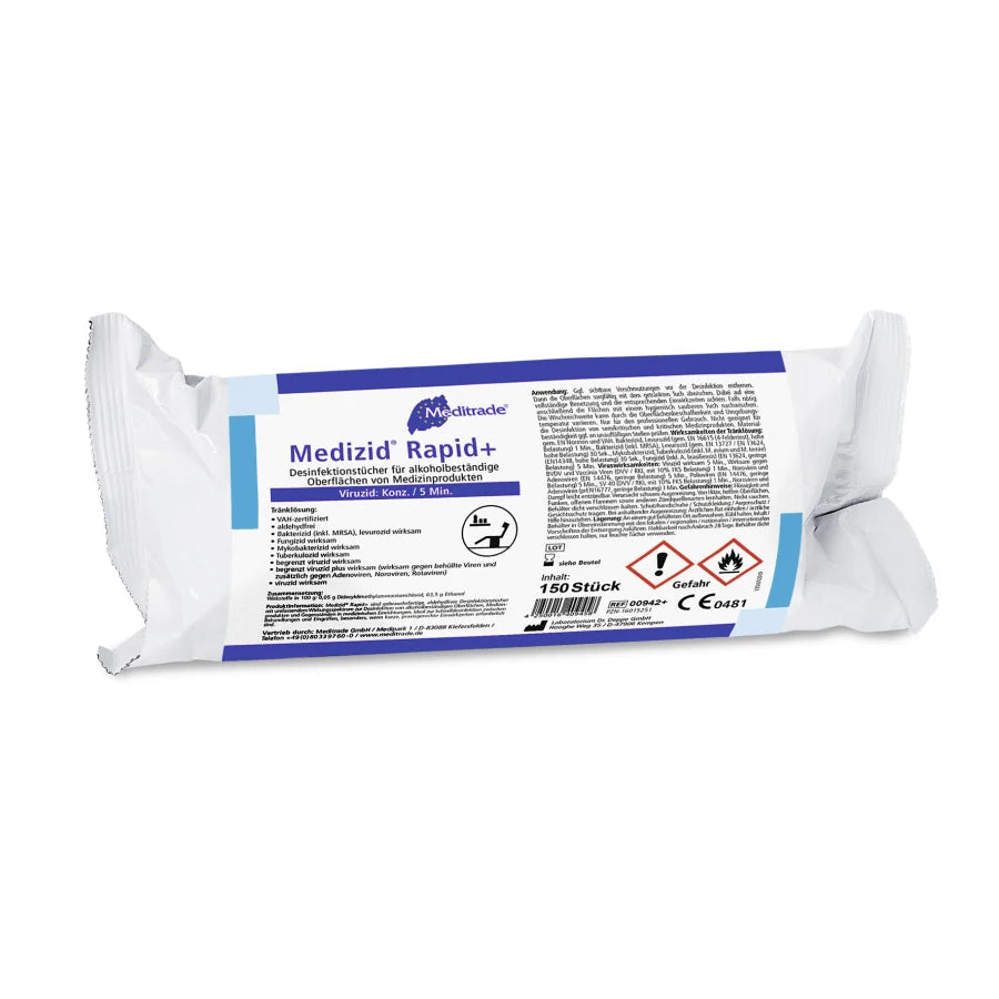 Meditrade Medizid® Rapid+ disinfectant wipes