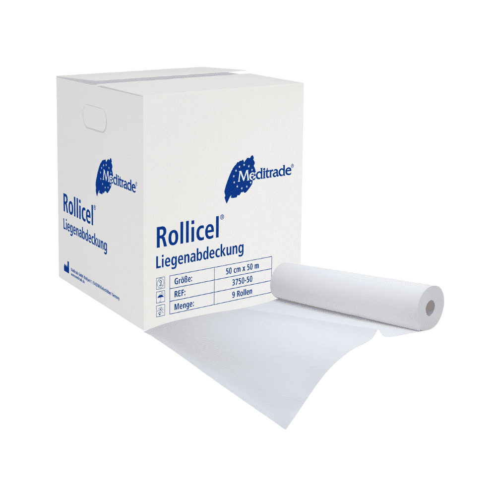Meditrade Rollicel® medical masking tape / roll, 50 - 59 cm x 50 m, 2-ply