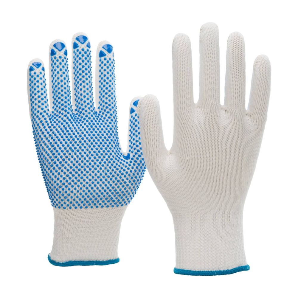 Knitted gloves, work gloves with dots