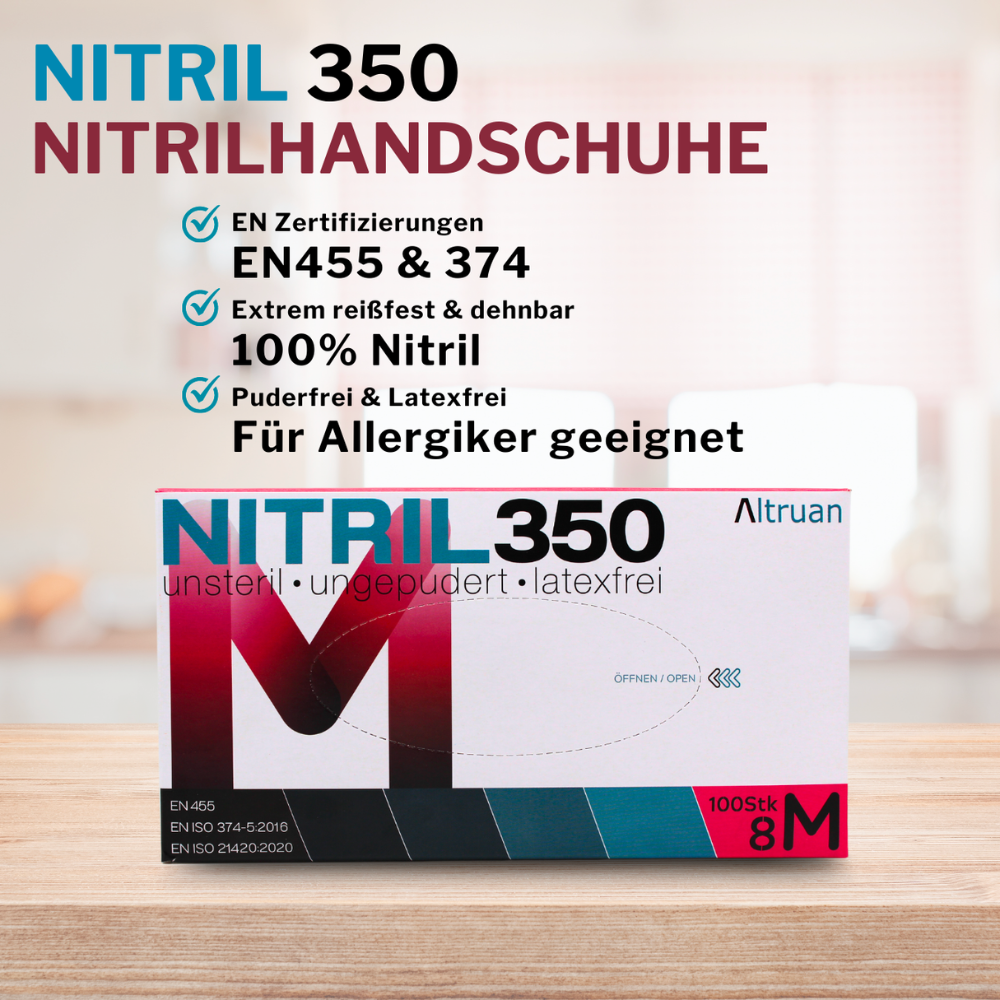 Altruan Nitril350 Nitrile gloves, disposable gloves, blue - 100 pieces