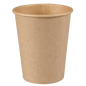 The Abena Re-Seller GmbH coffee cup, a simple brown disposable paper cup with a wide rim and tapered bottom, stands upright against a white background.