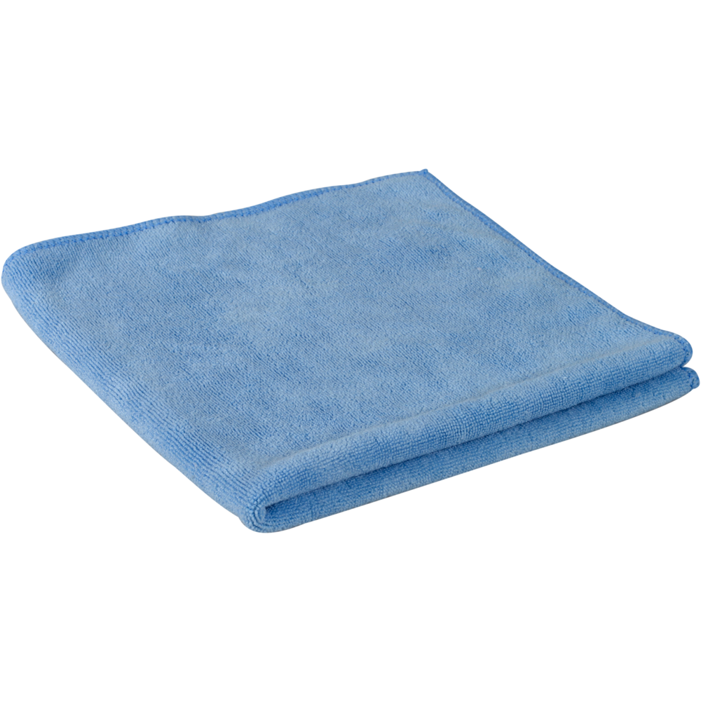 A folded ENA Soft microfiber cloth, 40x40 cm from Abena Re-Seller GmbH, is shown on a white background. Its soft texture and clean edges make it perfect for car care and cleaning.