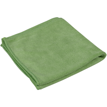 A folded green microfiber cloth ENA Platinum (32x32 cm) from Abena Re-Seller GmbH is presented against a plain white background.