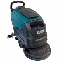 The Arcora 510Bm scrubber-dryer 47 L (Clean)-50 L (Dirty) from Arcora International GmbH is a professional cleaning machine for large areas. It features a teal-black housing, large wheels, and an upper handle with the "ARCORA" logo on the front.