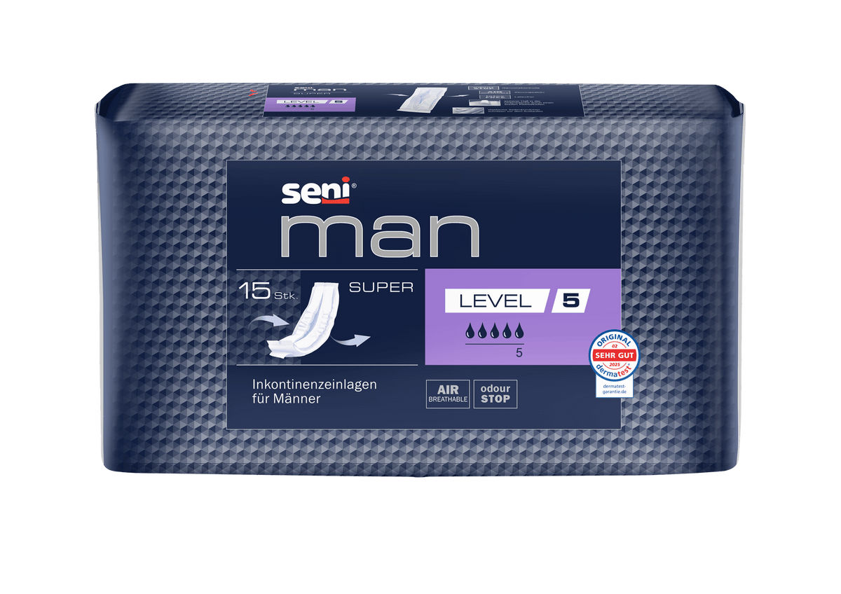 Seni Man Super Level 5 incontinence insert | Pack (15 pieces)