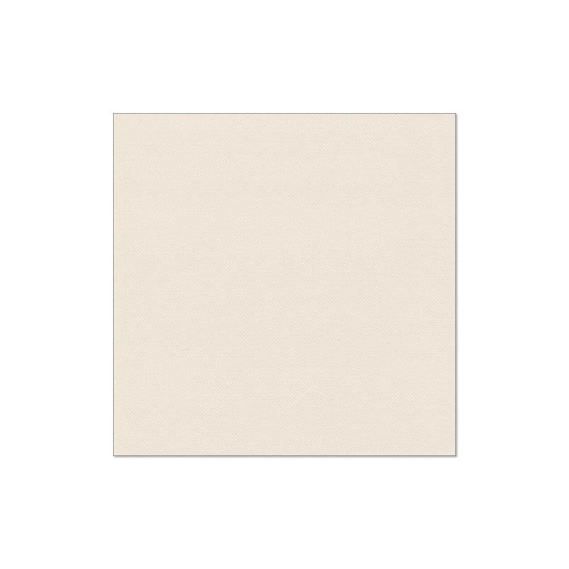 Against a white background, a simple square canvas in a cream color is presented, reminiscent of a noble piece from the PAPSTAR "ROYAL Collection" napkins by PAPSTAR GmbH.