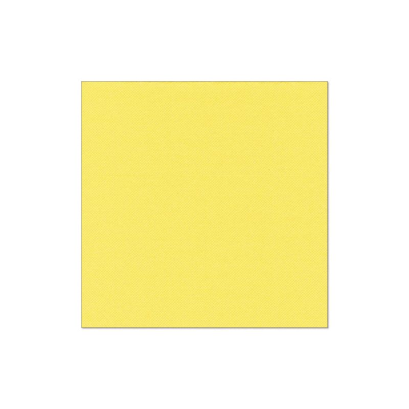 A single, solid-colored yellow square with subtle texture, centered on white - reminiscent of the elegant simplicity of the PAPSTAR 20 napkins "ROYAL Collection" 1/4-fold 40x40 cm from PAPSTAR GmbH, ideal for a stylish table decoration.