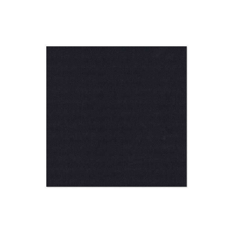 A square piece of deep black, almost black fabric from the "ROYAL Collection" 20 napkins (1/4-fold, 40x40 cm) by PAPSTAR GmbH stands centrally on a white base, showing its fine structure - ideal for an elegant table decoration.