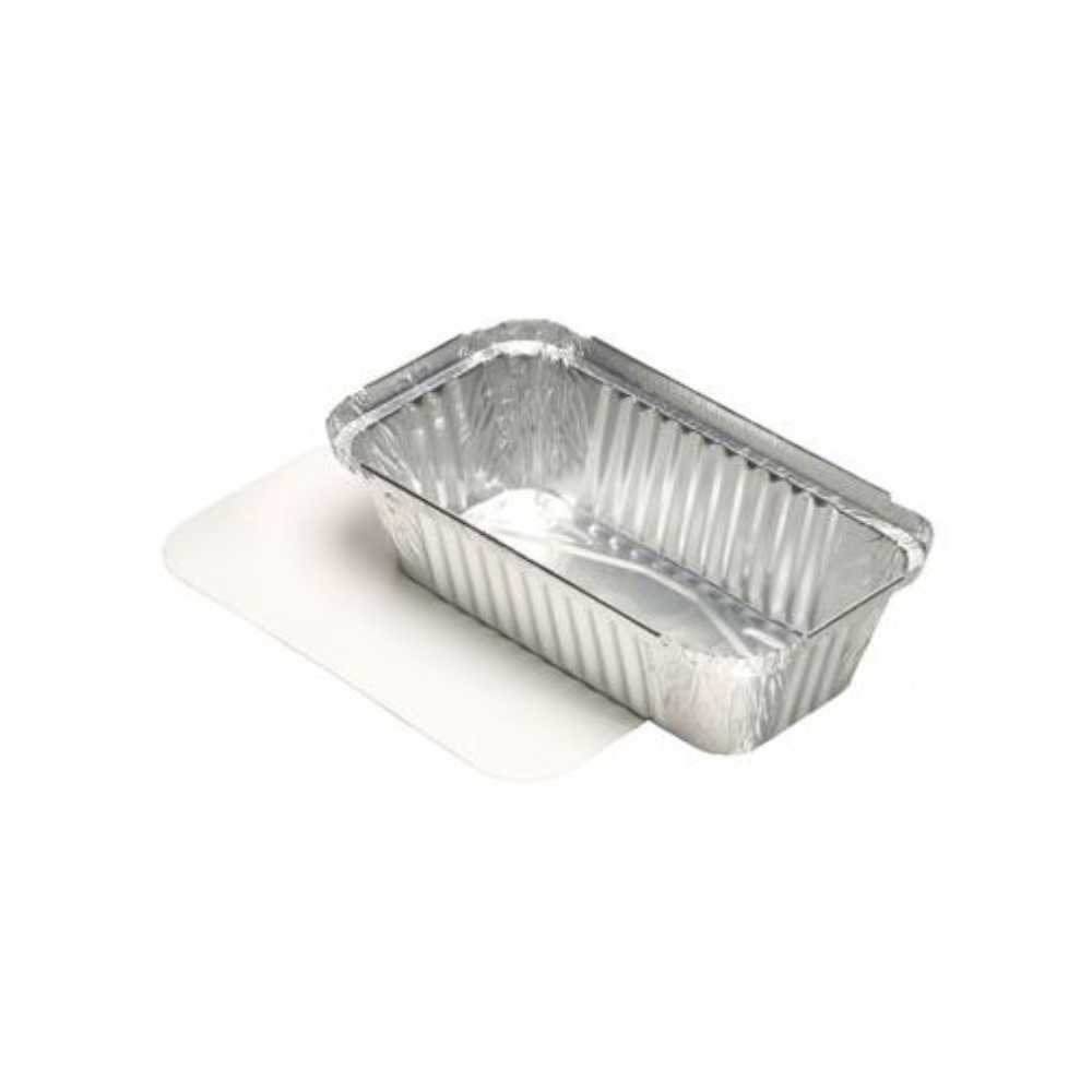 A Starpak aluminum tray with a removable PE-coated insert lid is exhibited. The rectangular tray with dimensions of 4.9 x 10.3 x 19.5 cm and a ribbed interior is ideal for use in the catering industry and has a capacity of 0.7 liters.
