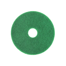 Das Arcora Superpad Grün von Arcora International GmbH ist ein grünes, rundes Pad mit Mittelloch, ideal für die Grundreinigung auf empfindlichen Böden oder die Unterhaltsreinigung auf robusten Oberflächen. Abgebildet auf einem weißen Hintergrund.