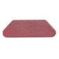 A rectangular Twister S-Pad Red (45x15 cm, 2 pcs.) from Diversey Germany with rounded corners lies on a white background - ideal for the basic cleaning of worn stone floors.