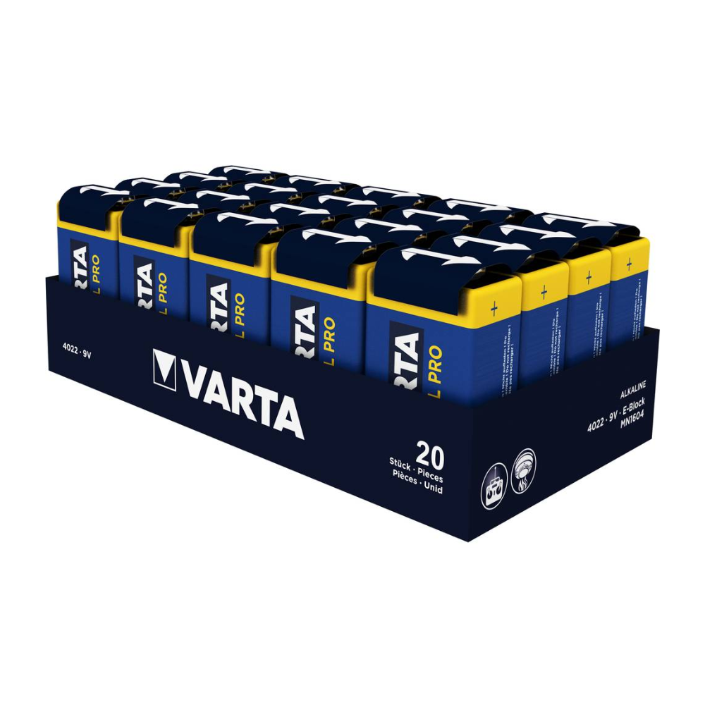 Varta Industrial Pro 4022 9V E -Block 6LR61 Block battery - 20 pieces