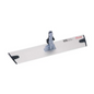 The Vileda GmbH Professional Express Pro Mop Holder - 40 cm | Package (1 piece) includes a flat mop head with a light gray rectangular base and central hinge attachment, ideal for professional cleaning. Its ergonomic trapezoid design is enhanced by slightly raised edges and small dark gray pads at each corner.