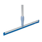 The Vileda Professional MultiSqueegee water scraper - 50 c from Vileda GmbH is presented with a long silver handle with a comfortable light blue grip and a blue rubber lip. This squeegee, known both as a water scraper and a squeegee, is positioned vertically against a plain background.