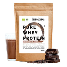 Organic whey protein powder chocolate