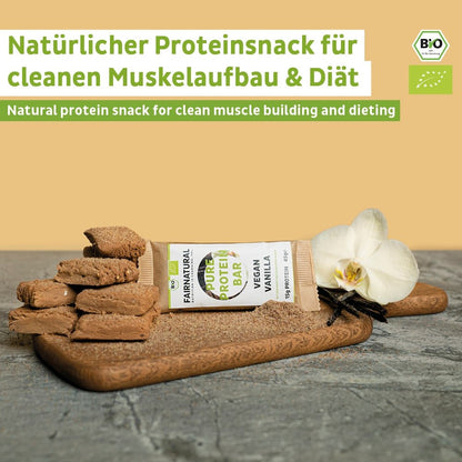 Organic protein bar vegan vanilla without soy