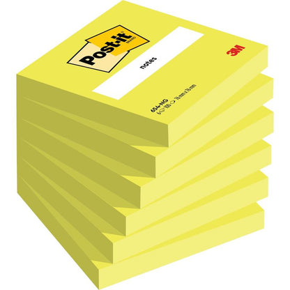 Pictured is a stack of Post-it® Notes in the size 76 mm x 76 mm (100% PEFC, 100 sheets/block) from 3M Deutschland GmbH, with the top block featuring the Post-it logo and space for notes.