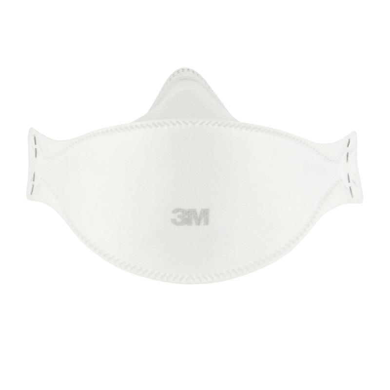 The 3M™ Aura™ Comfort Particulate Respirator 9320+ FFP2, without valve, from 3M Deutschland GmbH is shown on a white background. The flat, contoured mask features the 3M logo in the center. Packaging: 1 piece (also available as a pack of 3).