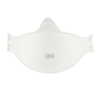 The 3M™ Aura™ Comfort Particulate Respirator 9320+ FFP2, without valve, from 3M Deutschland GmbH is shown on a white background. The flat, contoured mask features the 3M logo in the center. Packaging: 1 piece (also available as a pack of 3).
