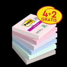 Post-it® Super Sticky Notes, Soulful Collection, 76 mm x 76 mm, Promotion, 90 sheets/pad, 4 pads + 2 free/pack, 100% PEFC, SGSCH-PEFC-COC-110078 | Pack (6 pieces)