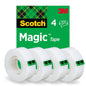 Scotch® Magic™ Invisible Tape 8-1933-4S, 19mm x 33m, 4 Rolls/Pack | Pack (4 rolls)
