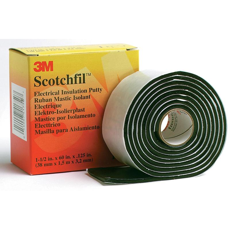 3M™ Scotchfil™ Butyl Rubber Tape, Self-Fusing, Black, 38mm x 1.5m, 3mm | Pack (1 roll)