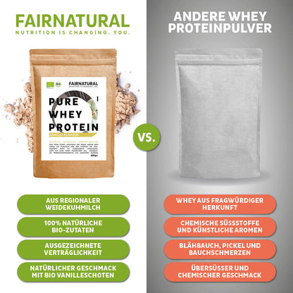 Organic whey protein powder vanilla