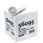 A white box with a roll of garbage bags, labeled "56095 Garbage Bags 630 x 850 mm, white 9 x 40 pieces" and made from HDPE garbage bag material by EMIL DEISS KG (GmbH + Co.). Each bag has a capacity of 80 liters, ideal for recycling.
